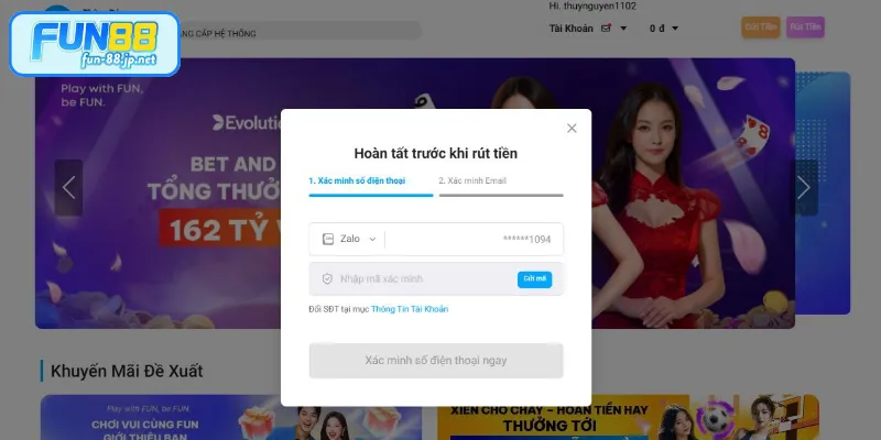 Điều kiện cần thiết để người mới rút tiền FUN88 thành công