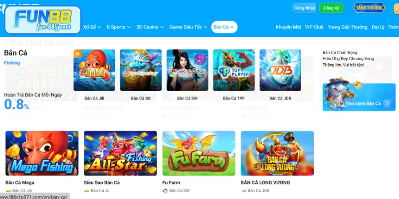 Những thương hiệu uy tín đồng hành cùng bắn cá tại FUN88