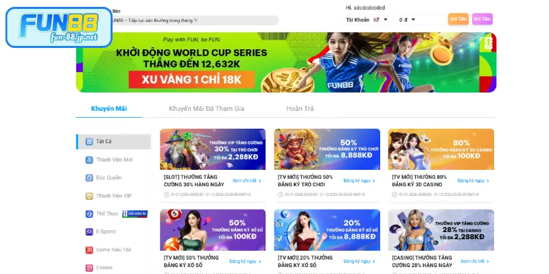 Khuyến mãi Hot không thể bỏ lỡ tại FUN888